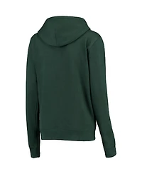 Women's Green Miami Hurricanes Arched Name Full Zip Hoodie