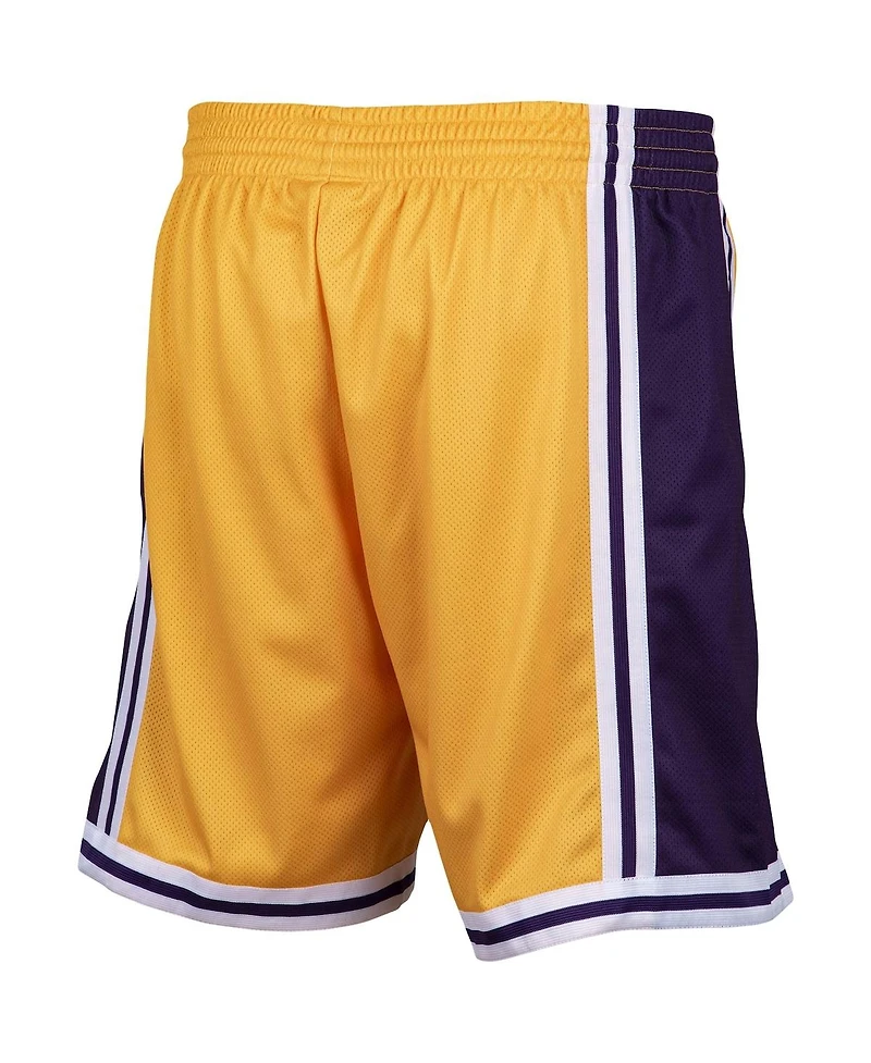 Men's Gold-Tone Los Angeles Lakers Hardwood Classics Big Face 2.0 Shorts