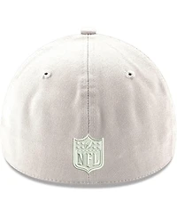 Men's New Era White New York Jets Throwback Wordmark Iced Ii 39Thirty Flex Hat