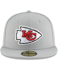 Men's Gray Kansas City Chiefs Omaha 59FIFTY Hat