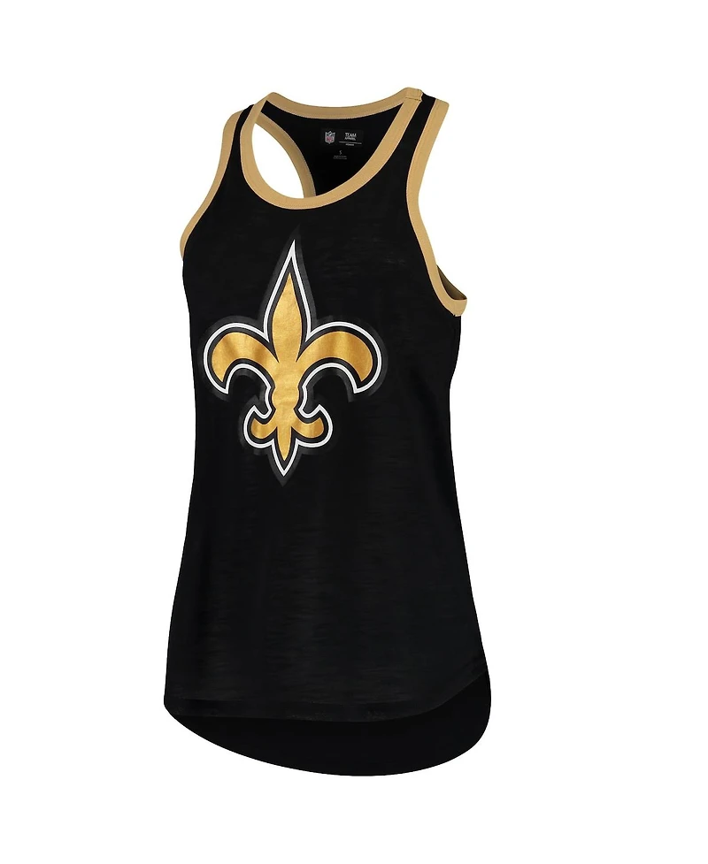 Women's Black New Orleans Saints Tater Tank Top
