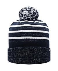 Women's Navy Auburn Tigers Shimmering Cuffed Knit Hat with Pom