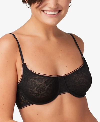 Maidenform Pure Comfort Stretch Lace Demi Underwire Bra DM202C