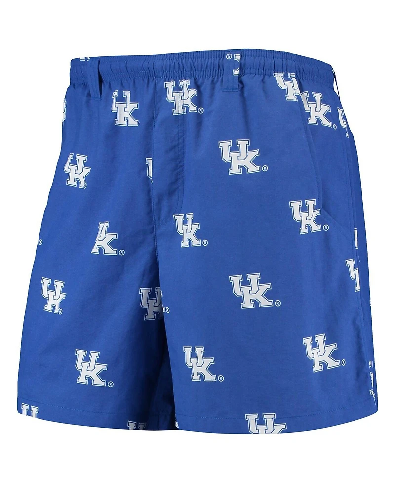 Men's Columbia Pfg Royal Kentucky Wildcats Backcast Li 6" Omni-Shade Hybrid Shorts