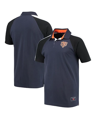 Men's Tommy Hilfiger Navy, White Chicago Bears Holden Raglan Polo Shirt