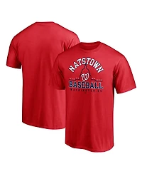 Men's Fanatics Red Washington Nationals Hometown Logo T-shirt