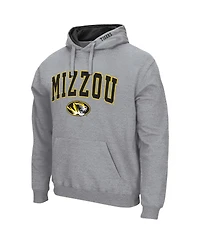 Men's Colosseum Heathered Gray Missouri Tigers Arch and Logo 3.0 Pullover Hoodie