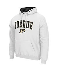 Men's Colosseum White Purdue Boilermakers Arch and Logo 3.0 Pullover Hoodie