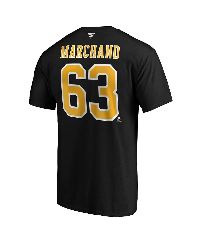 Men's Fanatics Brad Marchand Black Boston Bruins Big and Tall Name and Number T-shirt