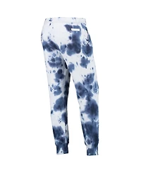 Women's Dkny Sport White, Navy New England Patriots Melody Tie-Dye Jogger Pants