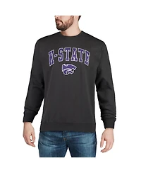 Colosseum Men's Kansas State Wildcats Arch and Logo Crew Neck Sweatshirt