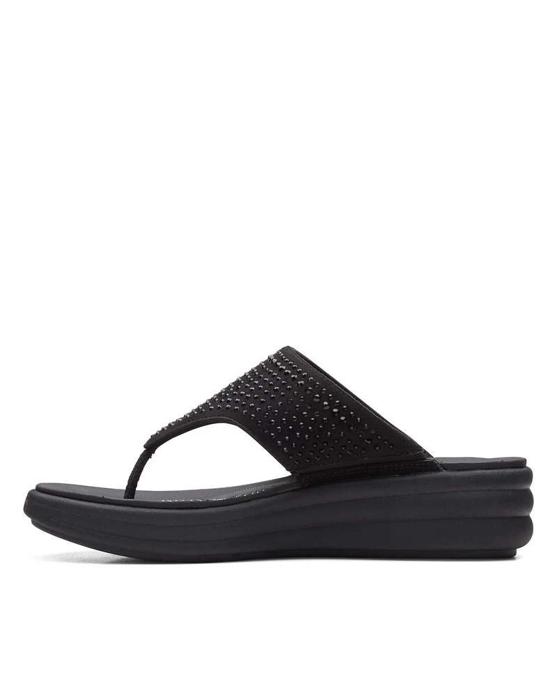 Clarks Women's Cloudstepper Drift Jaunt Wedge Sandals