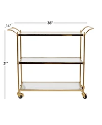 Brass Iron Traditional Bar Cart