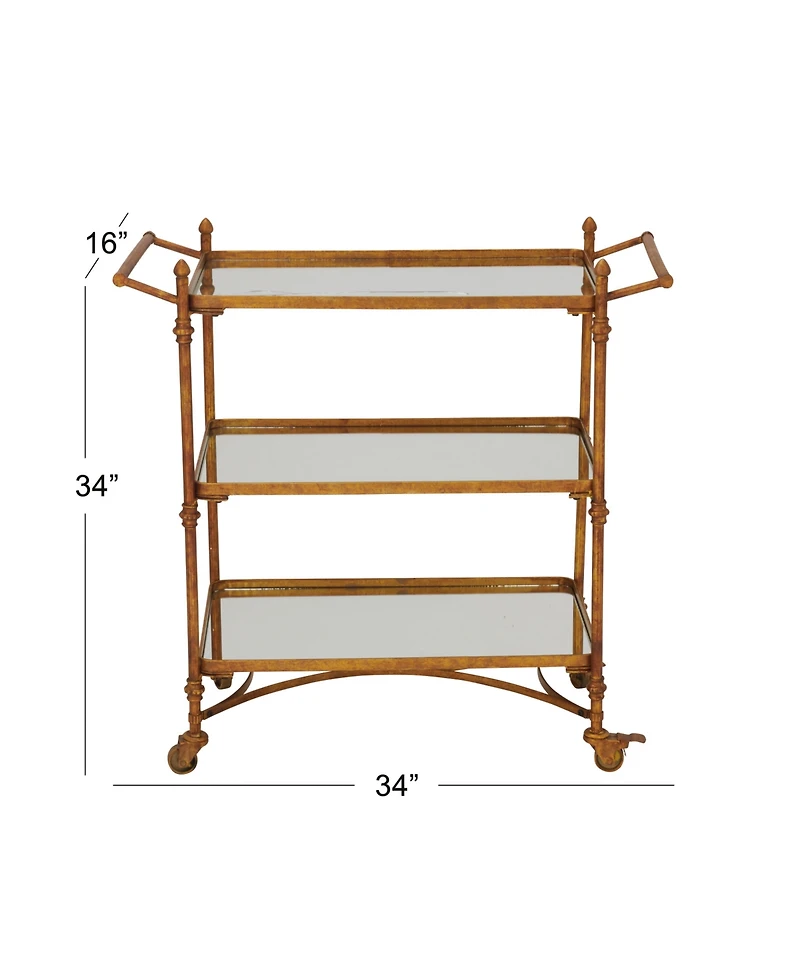 Brass Iron Bar Cart