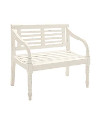 Mahogany Farmhouse Bench