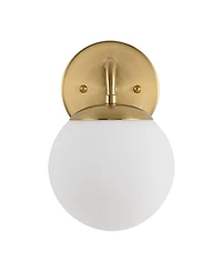 Louis Parisian Globe 1-Light Metal/Frosted Glass Modern Contemporary Led Vanity