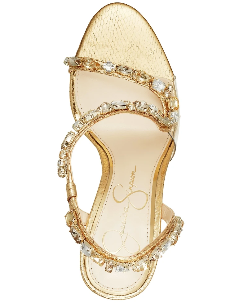 Jessica Simpson Women's Jaycin Barely-There Rhinestone Evening Sandals