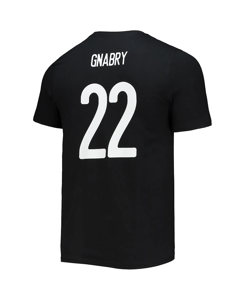 Men's adidas Serge Gnabry Black Bayern Munich Amplifier Name and Number T-shirt