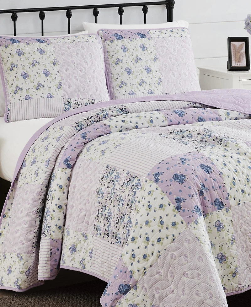 Cannon Elissa Patchwork 3 Piece Quilt Set, King