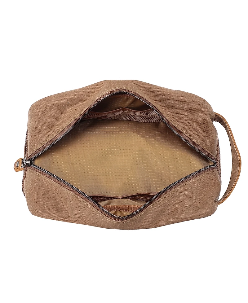 Tsd Brand Stone Creek Waxed Canvas Toiletry Bag