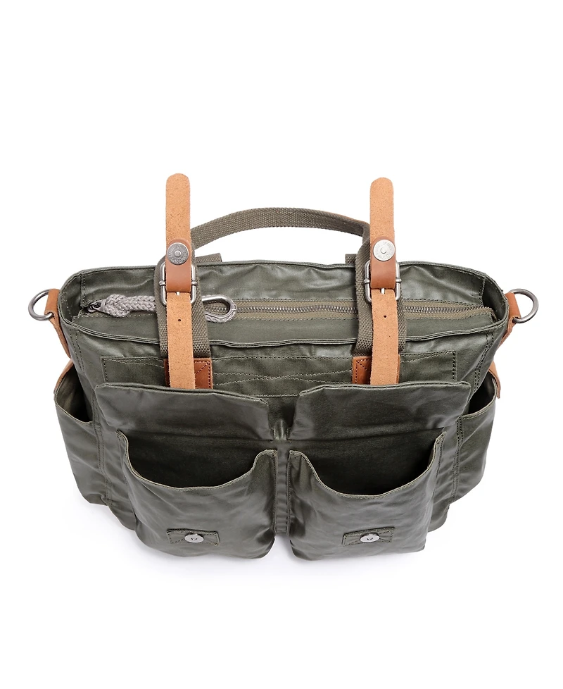 Tsd Brand Urban Light Coated Canvas Tote Bag