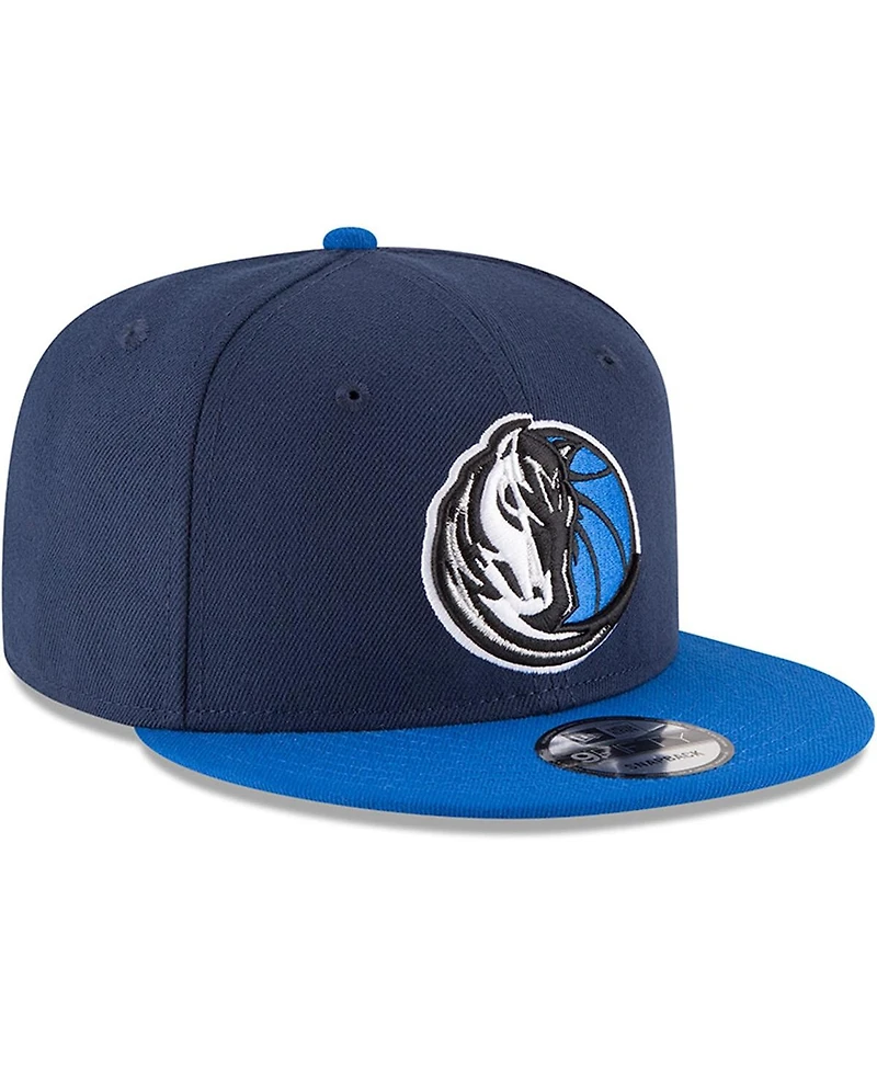 Men's New Era Navy, Blue Dallas Mavericks 2-Tone 9FIFTY Adjustable Snapback Hat