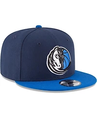 Men's New Era Navy, Blue Dallas Mavericks 2-Tone 9FIFTY Adjustable Snapback Hat