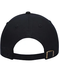 Women's '47 Black New England Patriots Shimmer Text Clean Up Adjustable Hat