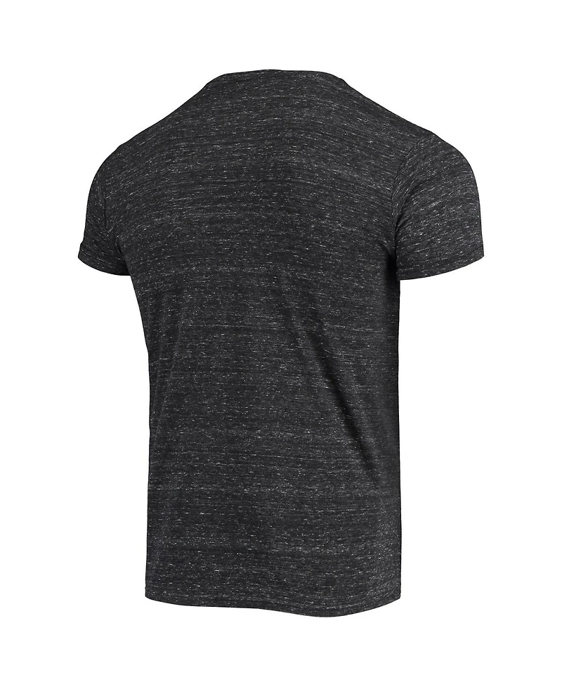 Men's Original Retro Brand Black Oklahoma State Cowboys Batter Slub Vintage Tri-Blend T-shirt