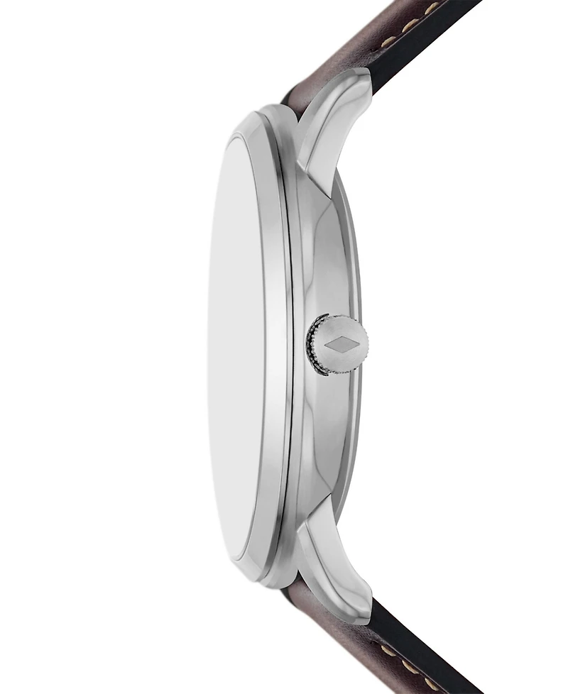 Fossil Men's Neutra Brown Leather Strap Watch 42mm