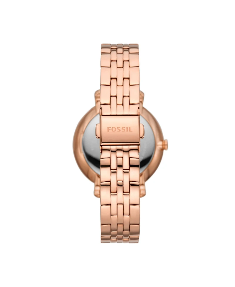 Fossil Women's Jacqueline Rose Gold-Tone Stainless Steel Bracelet Watch 36mm