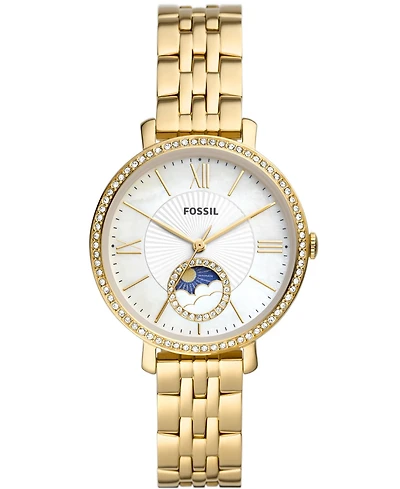 Fossil Women's Jacqueline Gold-Tone Stainless Steel Bracelet Watch 36mm