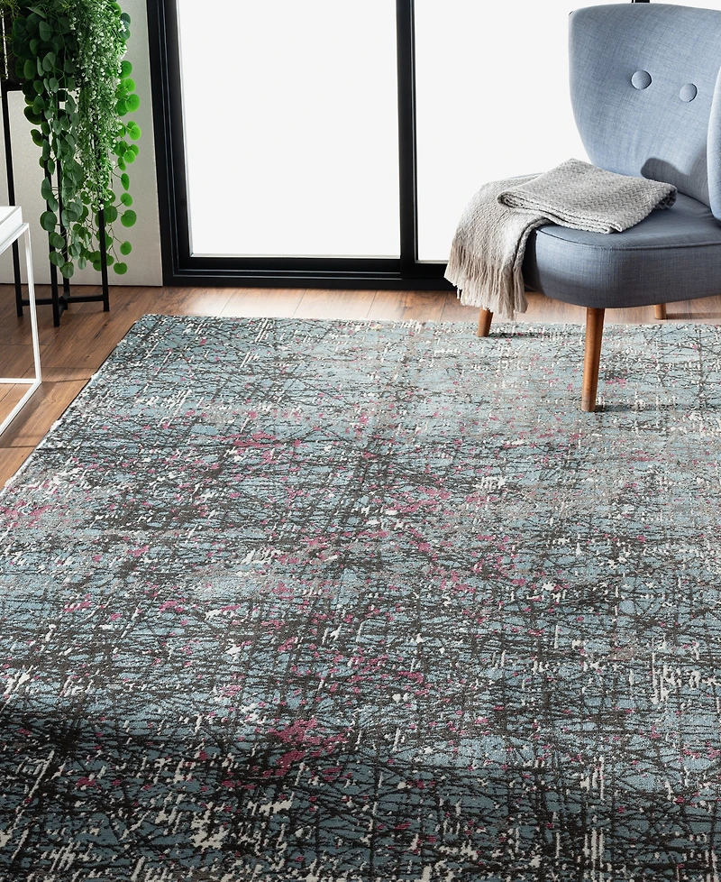 Closeout! Lr Home Frenzy Abstract Fuchsia Splatter 7'6" x 9'6" Area Rug