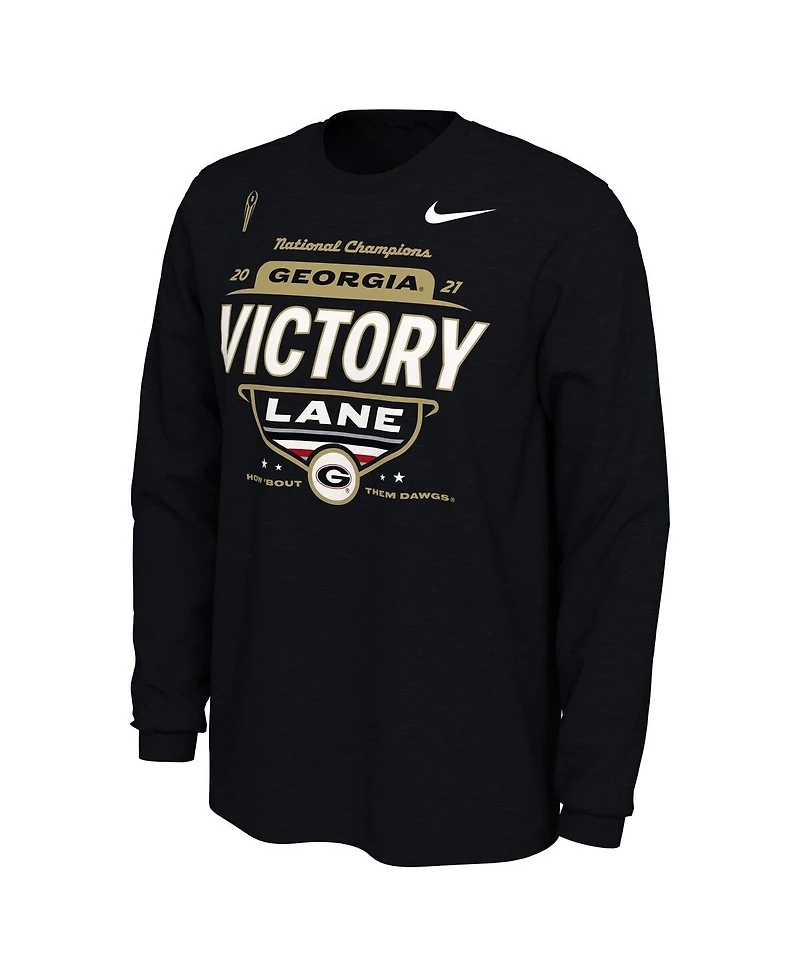 Men's Nike Black Georgia Bulldogs College Football Playoff 2021 National Champions Locker Room Long Sleeve T-shirt