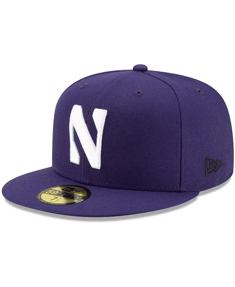 Men's New Era Purple Northwestern Wildcats Primary Team Logo Basic 59FIFTY Fitted Hat
