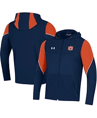 Men's Under Armour Navy Auburn Tigers 2021 Sideline Warm-Up Full-Zip Hoodie