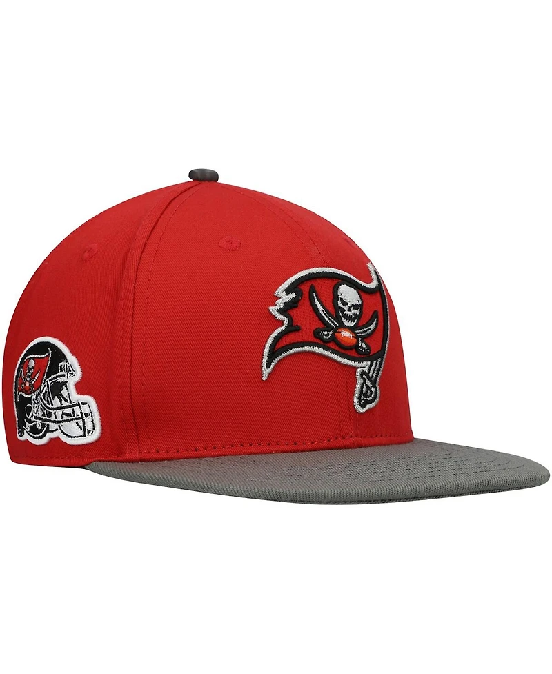 Men's Pro Standard Red, Pewter Tampa Bay Buccaneers 2Tone Snapback Hat