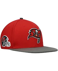 Men's Pro Standard Red, Pewter Tampa Bay Buccaneers 2Tone Snapback Hat