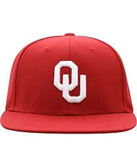 Men's Top of the World Crimson Oklahoma Sooners Team Color Fitted Hat