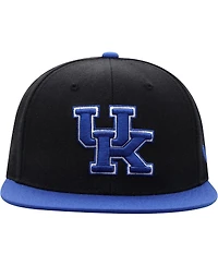 Men's Top of the World Black, Royal Kentucky Wildcats Team Color Two-Tone Fitted Hat