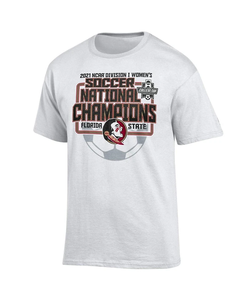 Men's Champion White Florida State Seminoles 2021 Ncaa Women's Soccer National Champions Locker Room T-shirt