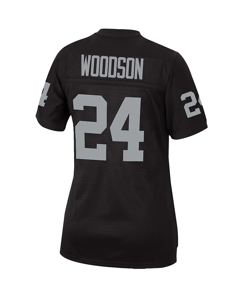 Women's Mitchell & Ness Charles Woodson Black Las Vegas Raiders Legacy Replica Team Jersey