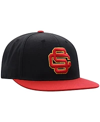 Men's Top of the World Black and Cardinal Usc Trojans Team Color Two-Tone Fitted Hat