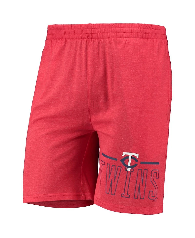 Men's Concepts Sport Red, Navy Minnesota Twins Meter T-shirt and Shorts Sleep Set