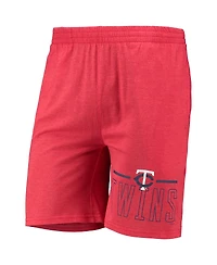 Men's Concepts Sport Red, Navy Minnesota Twins Meter T-shirt and Shorts Sleep Set