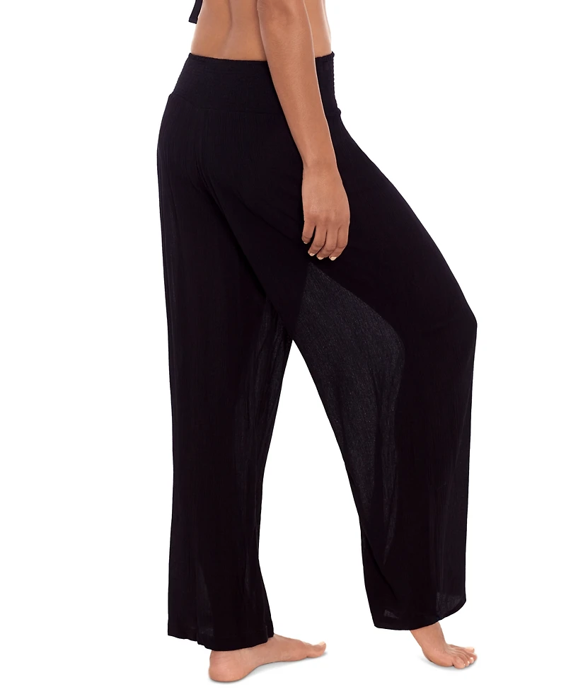 Lauren Ralph Rayon Smocked Pant