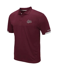Men's Colosseum Maroon Montana Grizzlies Logo Santry Polo Shirt