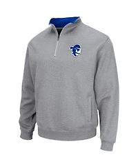 Men's Colosseum Heathered Gray Seton Hall Pirates Tortugas Team Logo Quarter-Zip Jacket