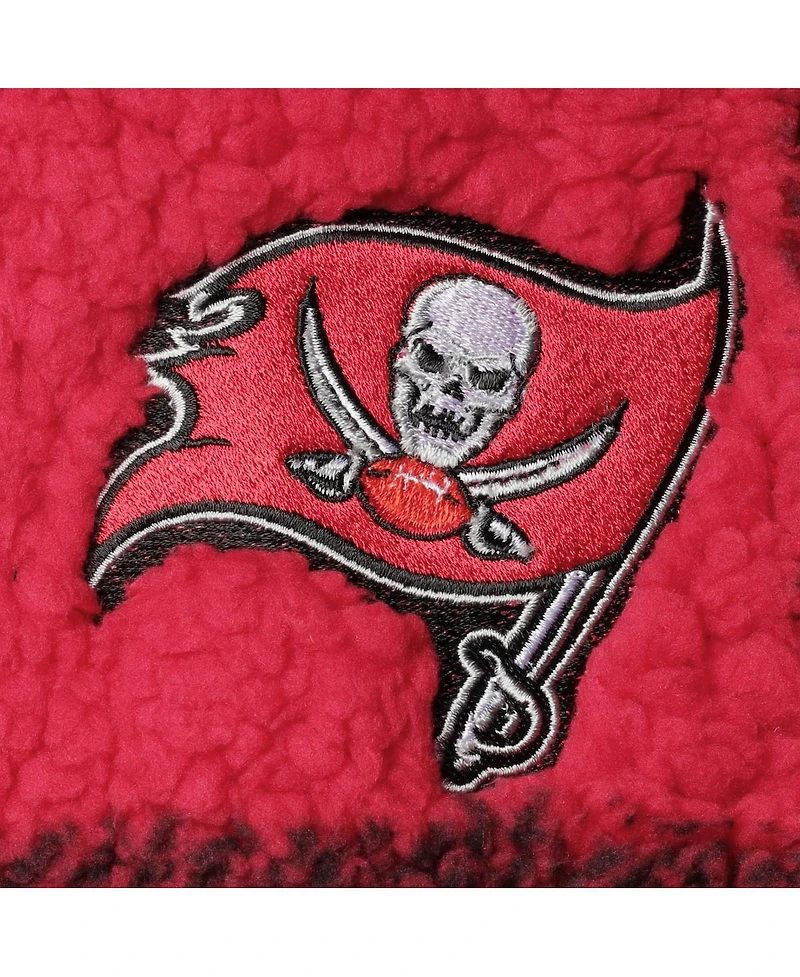 Women's G-iii 4Her by Carl Banks Red Tampa Bay Buccaneers Sherpa Plaid Quarter-Zip Jacket