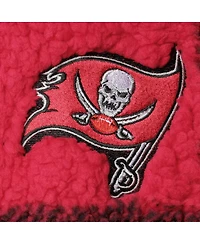 Women's G-iii 4Her by Carl Banks Red Tampa Bay Buccaneers Sherpa Plaid Quarter-Zip Jacket